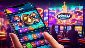 vip77 slot game lobby showing colourful slot titles on a mobile screen